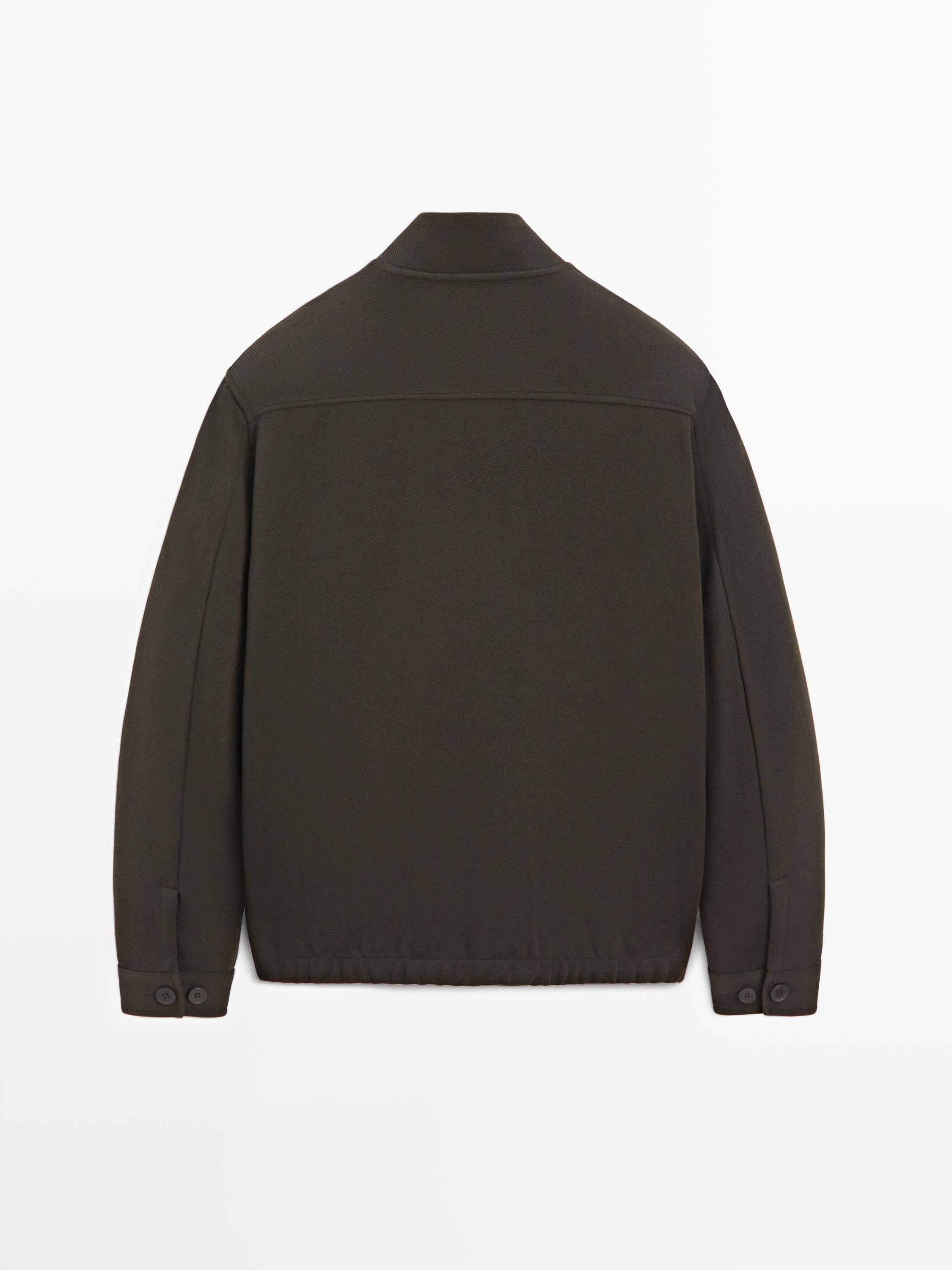 Veste zippée en maille de coton mélangé